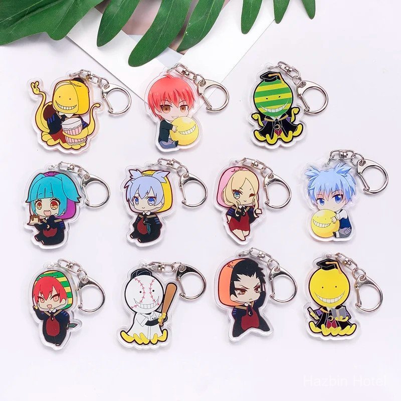 61 ชิ้นอะนิเมะตัวละคร Assassination ห้องเรียนอะคริลิคพวงกุญแจอุปกรณ์เสริมกระเป๋า Charm กระเป๋าเป้สะพายหลังจี้พวงกุญแจของขวัญสําหรับเพื่อน