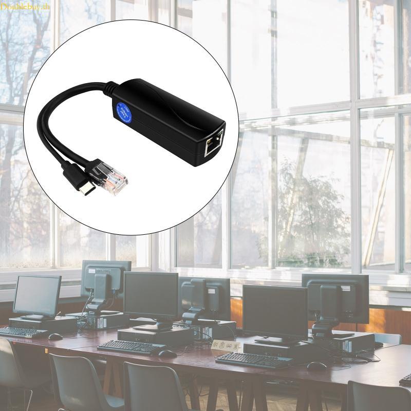 Doublebuy Type-C PoE Splitter 5V 3A IEEE 802 3af Standard 10 100 1000Mbps สําหรับ