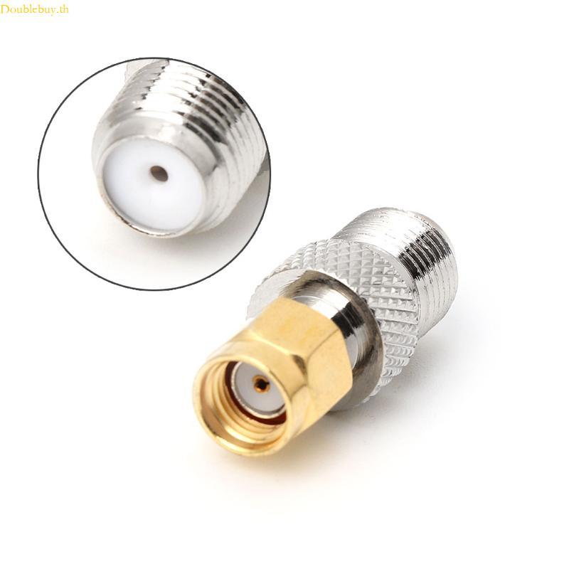 Doublebuy F Type Female Jack to SMA Female Socket Straight RF Coax Adapter F to SMA Plug
