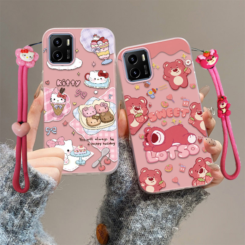 Vivo y15s case vivo y01a y15a y01 case เคสโทรศัพท์ป้องกันการตกน่ารัก