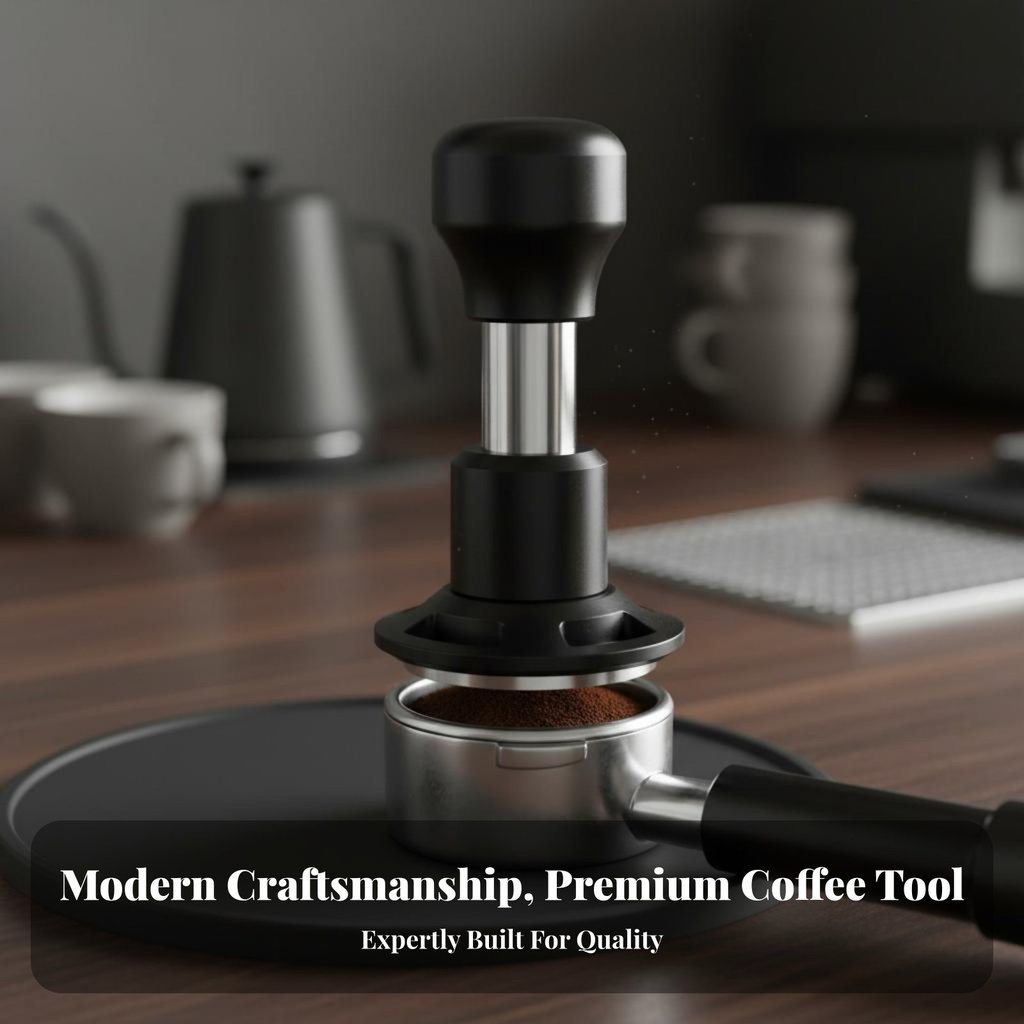 Consistent Tamping ความดัน Coil-Driven โหลด Espresso Tamper ฐานแบนคงที่ Force กาแฟ Tamper Ergonomic 