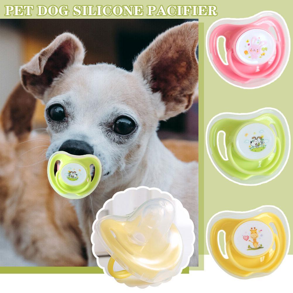 Pet Kittenpacifier สัตว์เลี้ยง Suckling Puppypacifier ของเล่นซิลิโคนรูปผีเสื้อพร้อมฝาครอบกันฝุ่นสําห