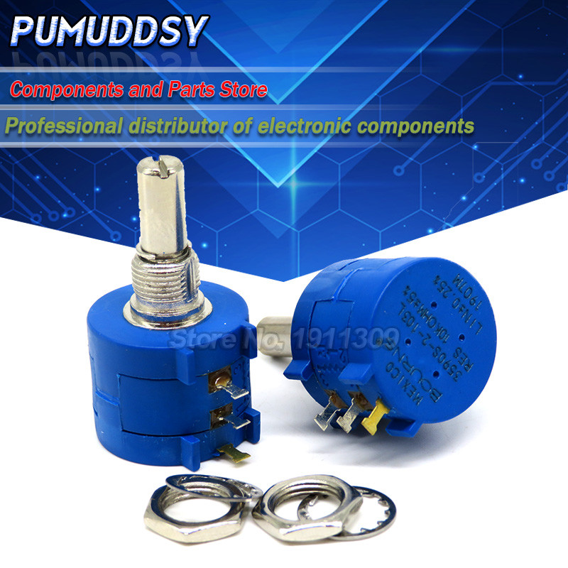 1PCS 3590S-2-104L 3590S 100K โอห์ม 104 3590S-104 3590S-104 Precision Multiturn Potentiometer 10 แหวน