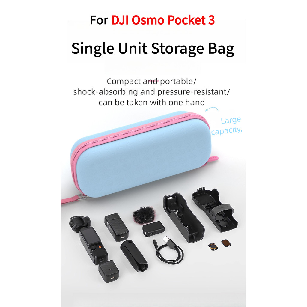 เหมาะสําหรับ DJI Osmo Pocket 3 Stand-alone Storage Bag Shock-proof Wear-proof Water-rive Portable Ha