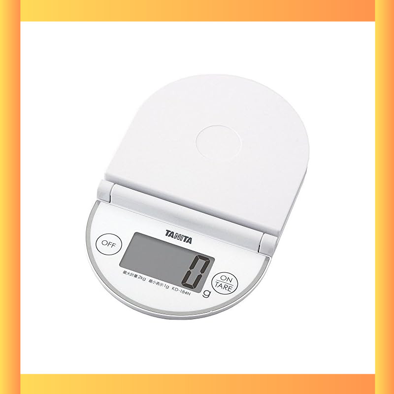 Tanita เครื่องชั่งทำอาหาร เครื่องชั่งในครัวแบบพับได้ 2กก. 1ก. KD-184N WH