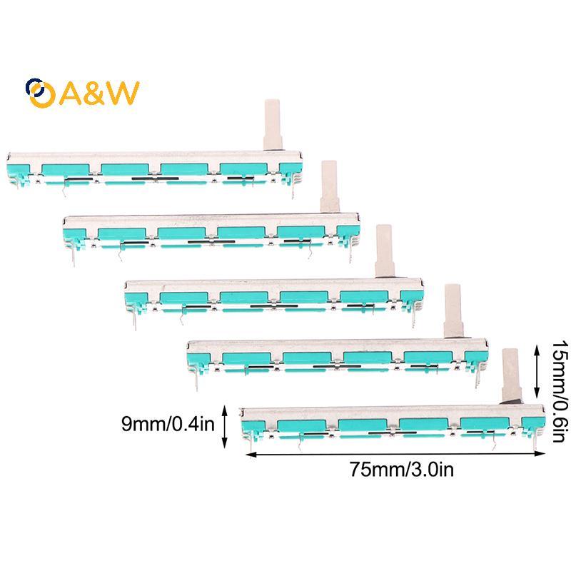 A&W 5 ชิ้น 75 MM Double B10K Oril B10KX2 Behringer Pot Mixer Fader