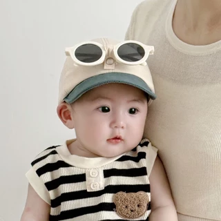 พร้อมส่ง☄️หมวกสำหรับเด็กที่สวมแว่นตา หมวกเบสบอลเด็กฤดูใบไม้ผลิ น่ารักมาก ระบายอากาศ ชาย/หญิงใส่ได้