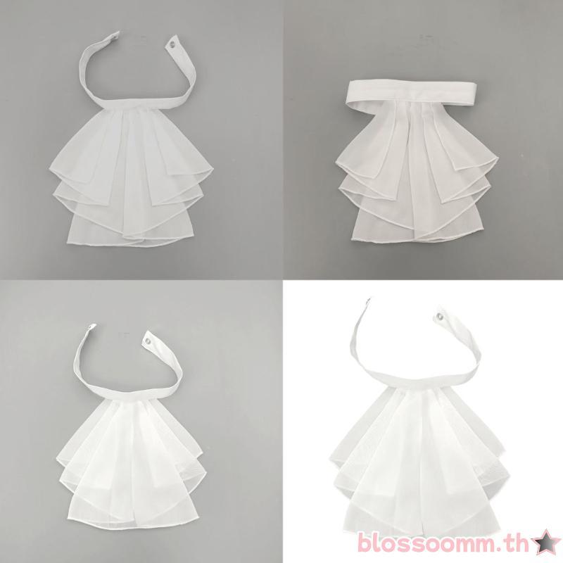 BLOSS Ruffle Jabot Collar Choker Collar สําหรับการแสดงบนเวทีจัดแต่งทรงผมและคอสเพลย์
