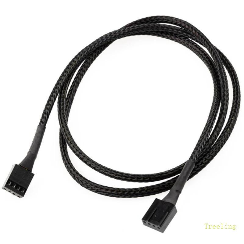 Treeling 24AWG 4Pin พัดลมขยายสายไฟอะแดปเตอร์ 4Pin ชายสําหรับแชสซีคอมพิวเตอร์พัดลมติดตั้ง Acces