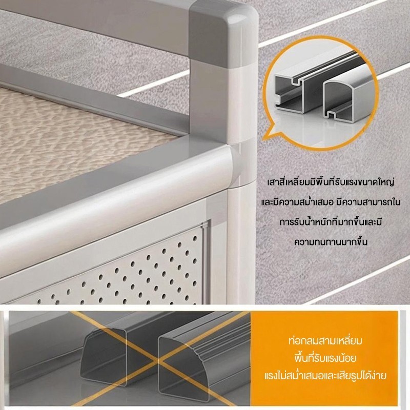MBK 【รับน้ำหนักได้400กก.】4ชั้/5ชั้ ตู้กับข้าว รูปที่ 5