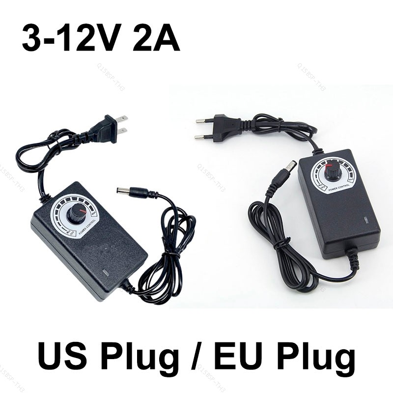 AC เป็น DC แหล่งจ่ายไฟ DC ปรับได้ 3V–12V 5V 6V 9v 12v 2A เครื่องชาร์จ TH15B3