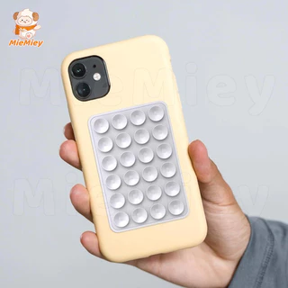 แผ่นซิลิโคนดูดมือถือ 2 ด้าน ใช้ซ้ำได้ ไม่ต้องใช้กาว Silicone Suction Pad สำหรับยึดโทรศัพท์ (แพ็ก 80 ชิ้น)