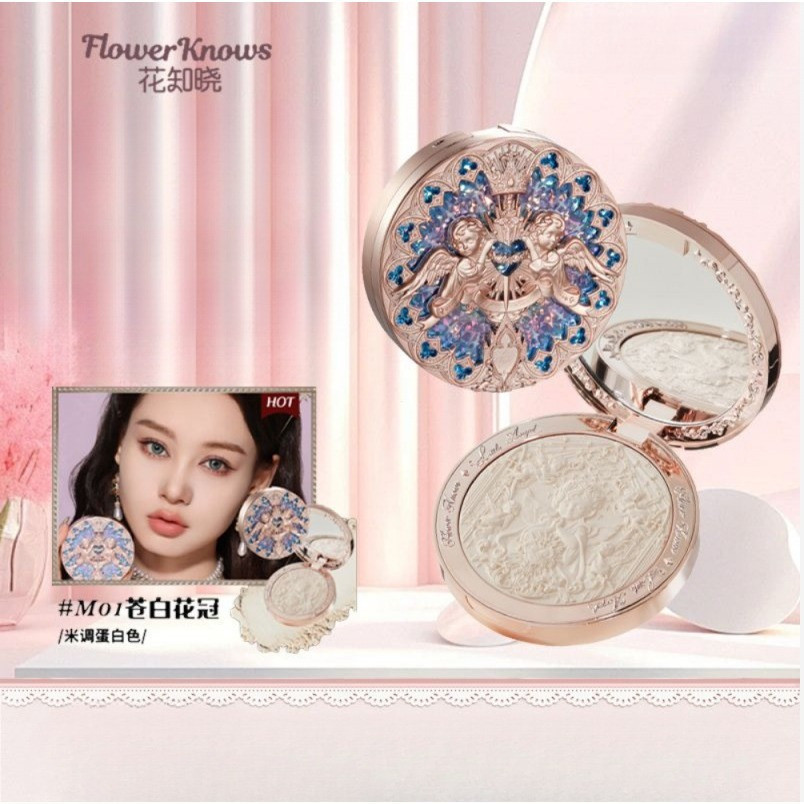 ดอกไม้ KNOWS. # Little Angel Series แป้งไฮไลท์ลายนูน Face Brightened และ Clear