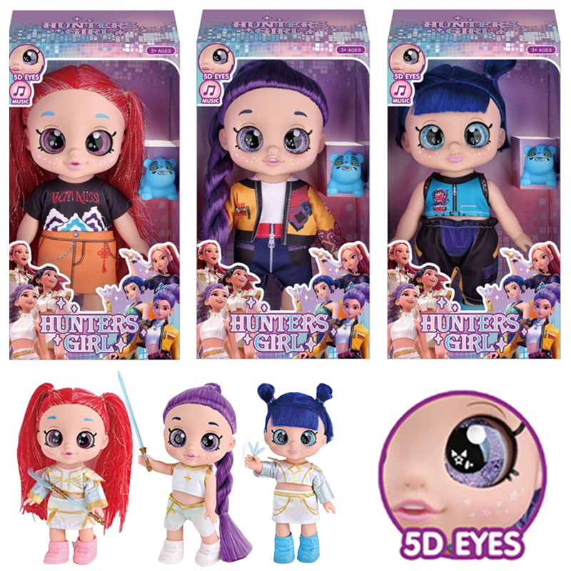 5D Eyes Rumi KPop Demon Hunters ตุ๊กตาข้อต่อที่สามารถเคลื่อนย้าย Mini Rumi Mira พร้อมคอลเลกชันตุ๊กตา