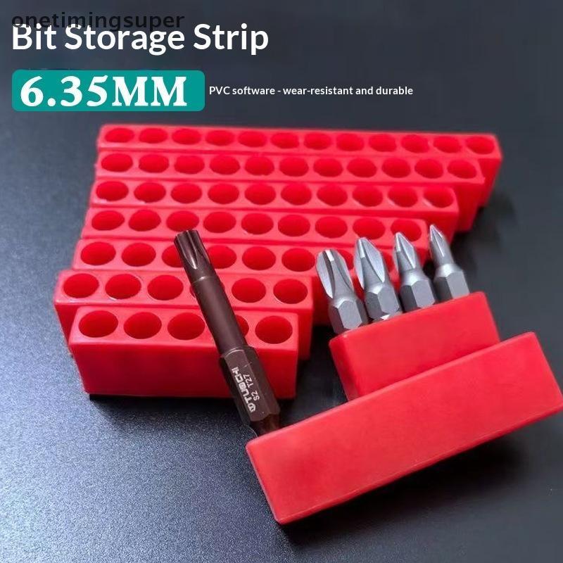 Onetimingsuper กล่องที่ใส่ดอกไขควง Hex Shank 1/4 ", ที่เก็บพลาสติก 4-32 หลุม OTP