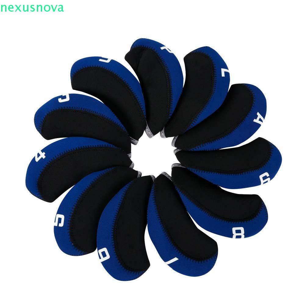 NEXUSNOVA Golf Iron Headcover 4-9,P,S,A,L Iron pole Cover Protector Case Golf Iron Covers Set Protec