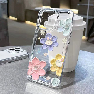เคสโทรศัพท์มือถือ สำหรับ iPhone 13 11 16 pro max Case iPhone 11 15 14 pro max 12 13 pro max XR XS Max โปร่งใส การ์ตูนINS