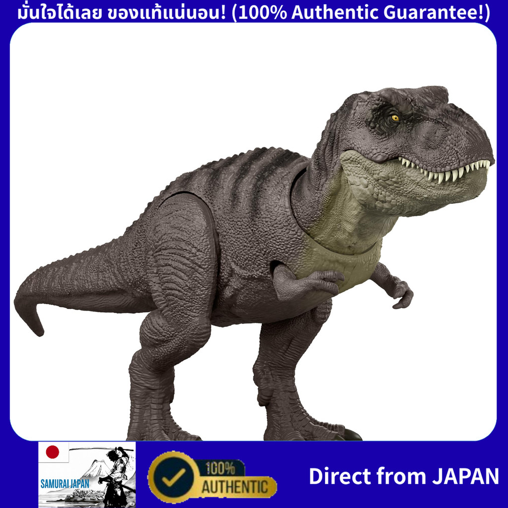 Mattel Jurassic World T-Rex Attack in the Lab ฟิกเกอร์ไดโนเสาร์ของเล่นขนาดใหญ่ ความยาวประมาณ 46.4 ซม. ขยับได้ สีเขียว เหมาะสำหรับเด็กอายุ 4 ปีขึ้นไป 【Drect From Japan】