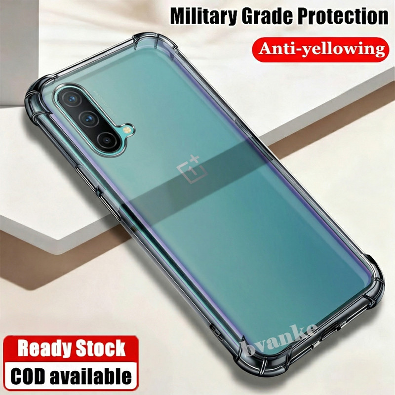 เคสโทรศัพท์สําหรับ OnePlus Nord CE 5G EB2101 EB2103 Slim โปร่งแสงซิลิโคนนุ่ม Jelly กรณีสี่มุมเสริมฝา