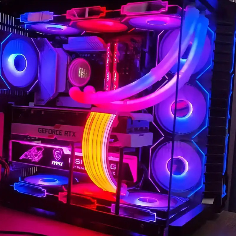 พัดลมคอมพิวเตอร์เดสก์ท็อป พัดลมเคส พัดลม CPU พัดลมคอมพิวเตอร์ พัดลม 120mm พัดลม 4 พิน พัดลม ARGB พัดลมเปลี่ยนสีได้ K208 - รูปที่ 5