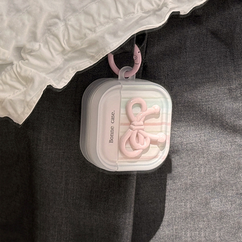 3D สีชมพูผีเสื้อวงหูฟังสําหรับ AirPods Pro3 Pro2 Pro 4 3 2 1 ป้องกันการล่มสลายหูฟังสําหรับ AirPods กรณีปลอก