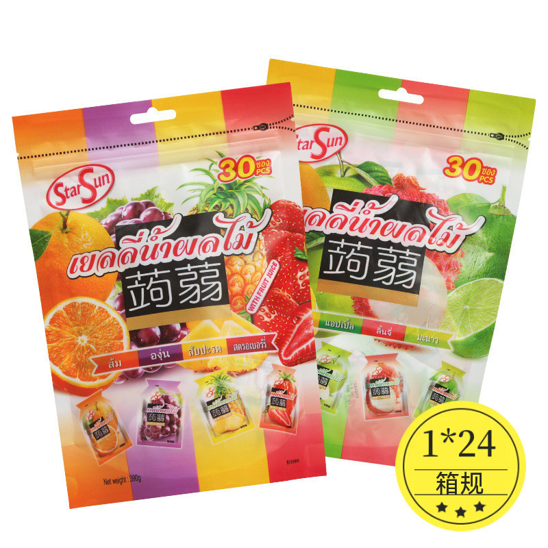 ((การเลือกสิ่งที่ดี) ประเทศไทยขนมนําเข้า StarSun น้ําผลไม้ที่ครอบคลุม Konjac Suck Jelly Konjac ดูดได
