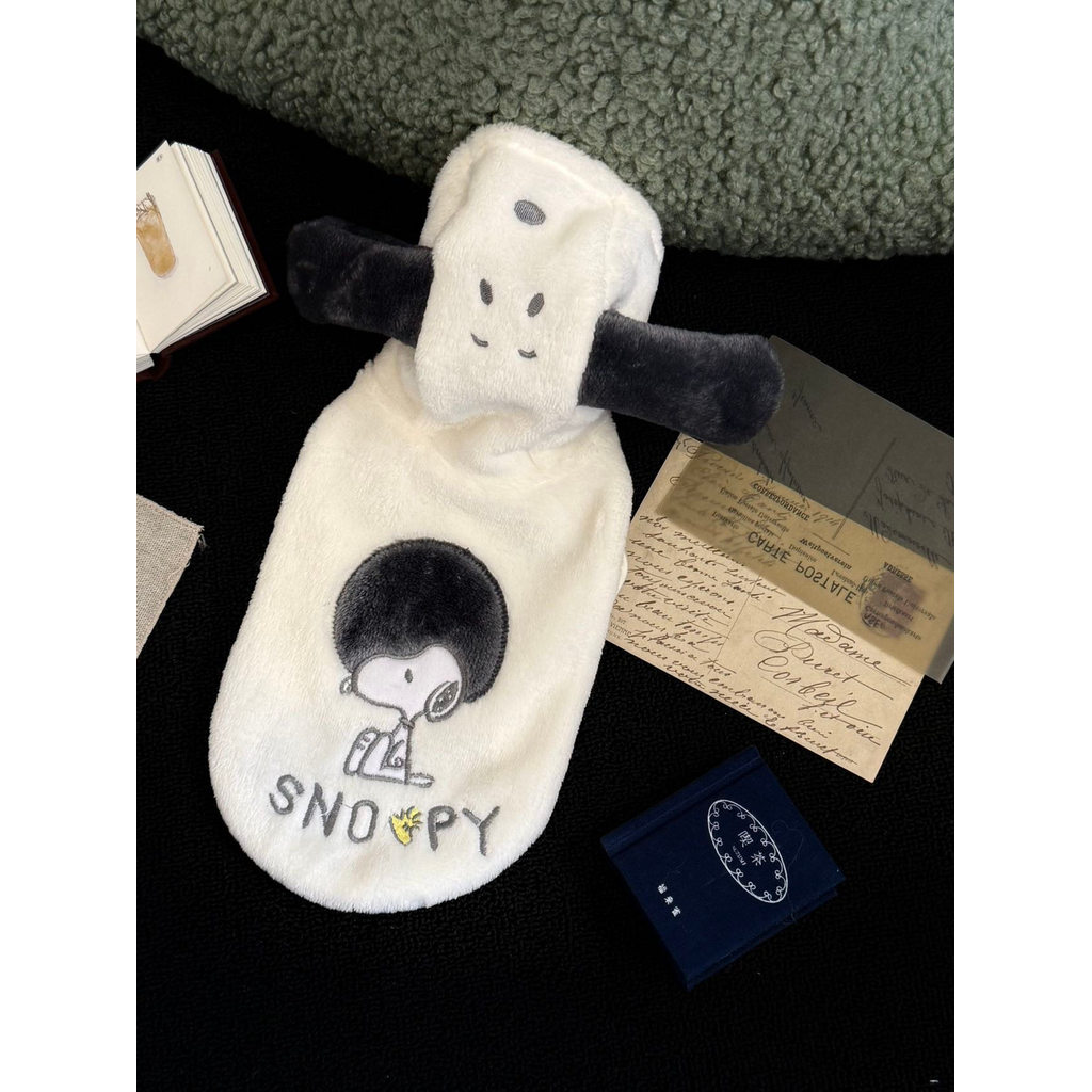 เสื้อผ้าสัตว์เลี้ยง สุนัข แมว น่ารักการ์ตูนปักลายตุ๊กตาเสื้อกั๊กคลุมด้วยผ้า