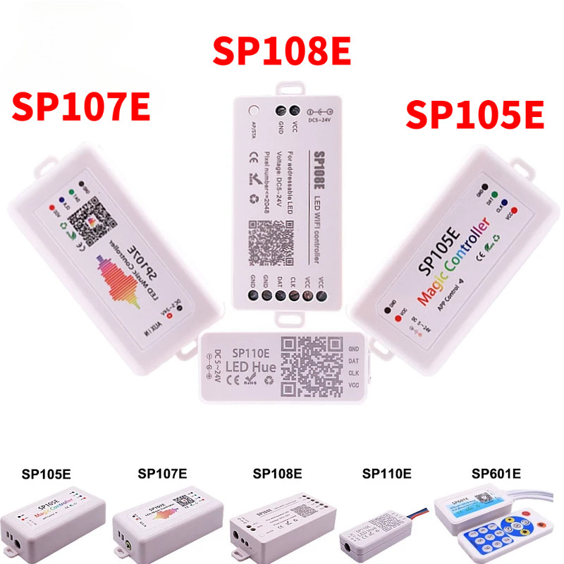 WS2812B WS2811 SK6812 Led Strip Controller บลูทูธ SP105E SP107E SP110E WIFI SP108E SP501E เพลง SP601