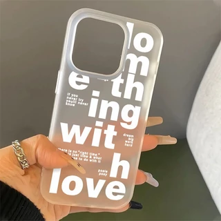 รอยยิ้มและตัวอักษร For iPhone เคสโทรศัพท์ ที่มีเนื้อสัมผัสพิเศษ 16 14 13 XR 11 16 Pro Max 15 12 PRO 14 15 16 Plus
