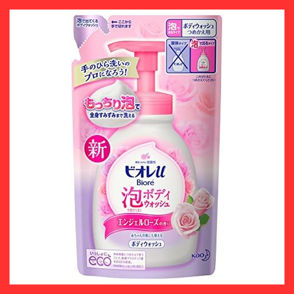 Biore U Foam Body Wash Refill Rose 480ml  Direct from Japan