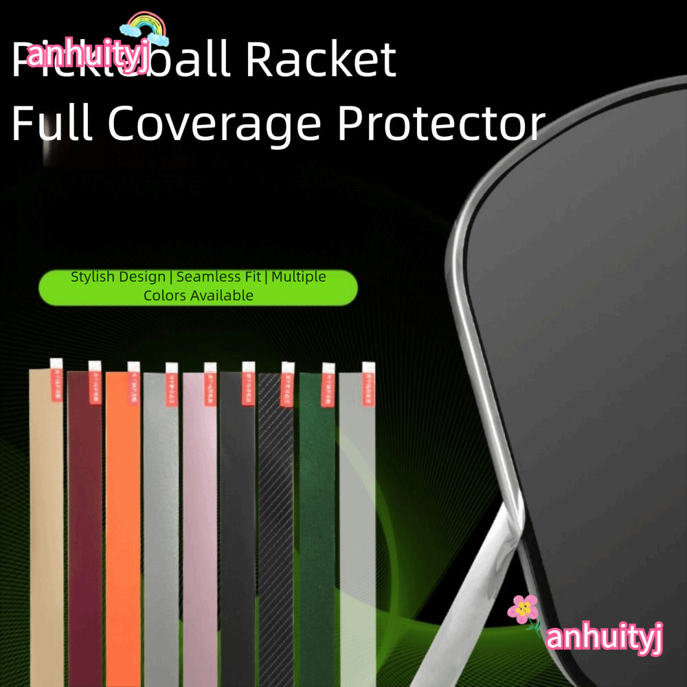 สติกเกอร์ป้องกัน Paddle Pickleball หลายสี ขนาด 2.6/2.8 ซม., เทปป้องกันขอบและยึดเกาะได้ดี