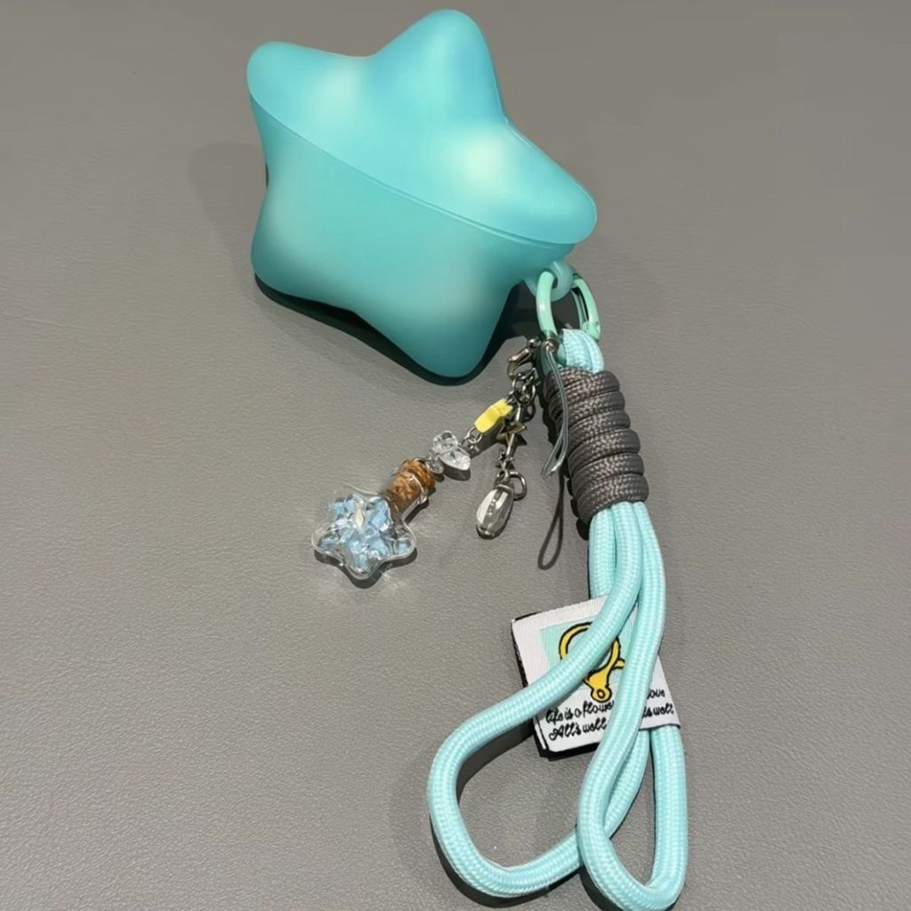 เรืองแสง Blue Star หูฟังสําหรับ AirPods Pro3 [2025] AirPods Pro2 Pro 4 3 2 1 Apple ไร้สายบลูทูธชุดหูฟัง Protector กันกระแทกซิลิโคนนุ่ม Y2K สาว
