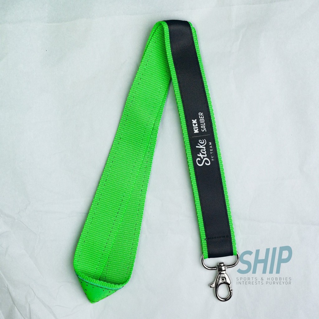 HIJAU GANTUNGAN 2025 อย่างเป็นทางการ KICK SAUBER lanyard สีดําสีเขียวพวงกุญแจเดิมสูตรใหม่ 1 f1 nico 