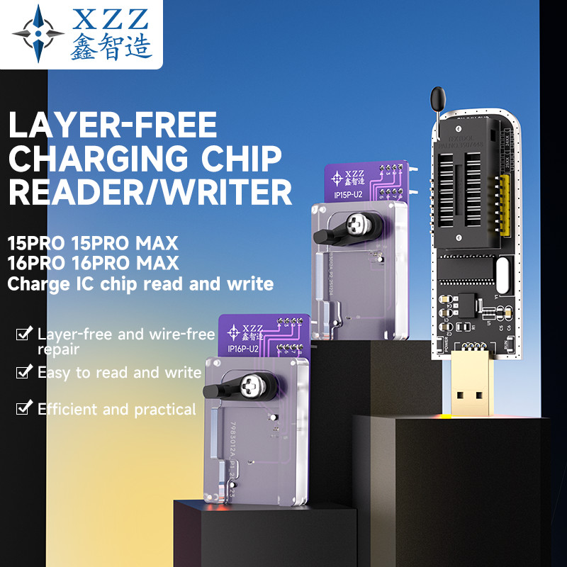XZZ Layer-ฟรีชาร์จชิป Reader/Writer เมนบอร์ด Programmer สําหรับ iPhone 15/16 Pro Max U2 ชาร์จชิป Ic 