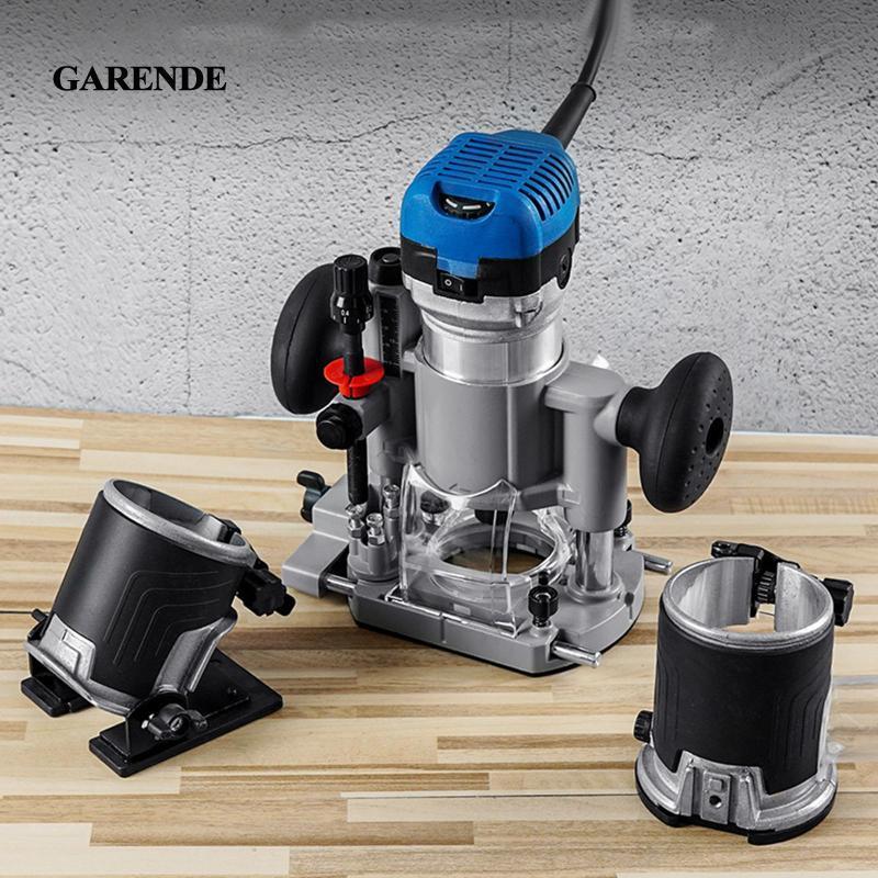 Garende เครื่องตัดฐานเครื่องตัดฐานงานไม้สําหรับตัดแต่งขอบ Slotting สีดํา