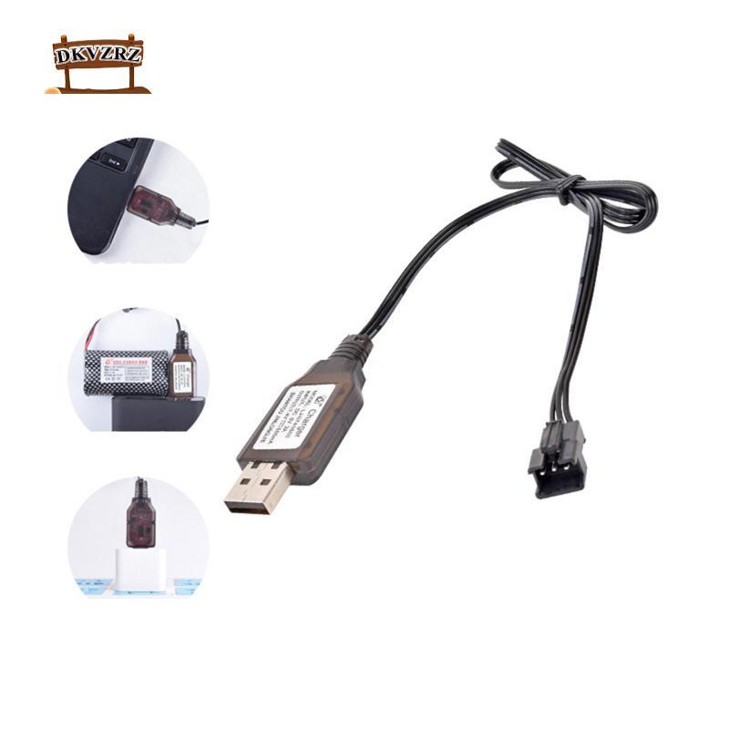 [dkvzrz] แบตเตอรี่สายชาร์จ USB พร้อมขั้วต่อปลั๊ก SM-3P 7.4V 3 Universal สําหรับ RC รถเรือเครื่องบินรถบรรทุก