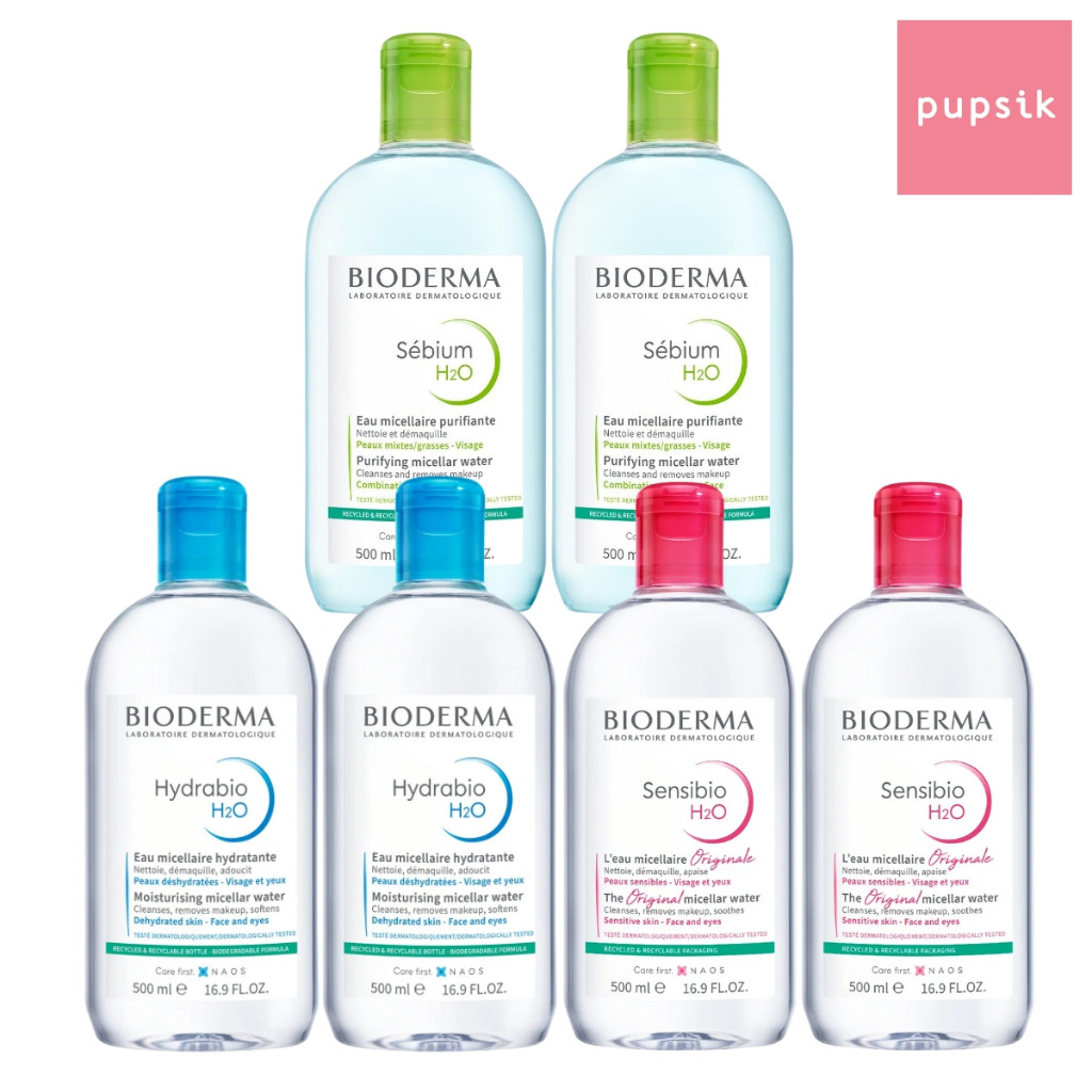 Bioderma H2O Make-up Removing Micellar Solution - Hydrabio, Sensibio, Sebium