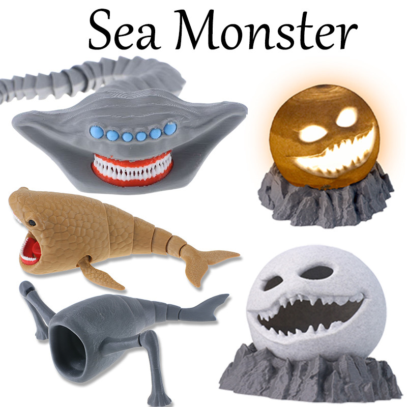 Cuero Toy Sea Monster The Sea Eater 3D Printing Articulation Toy