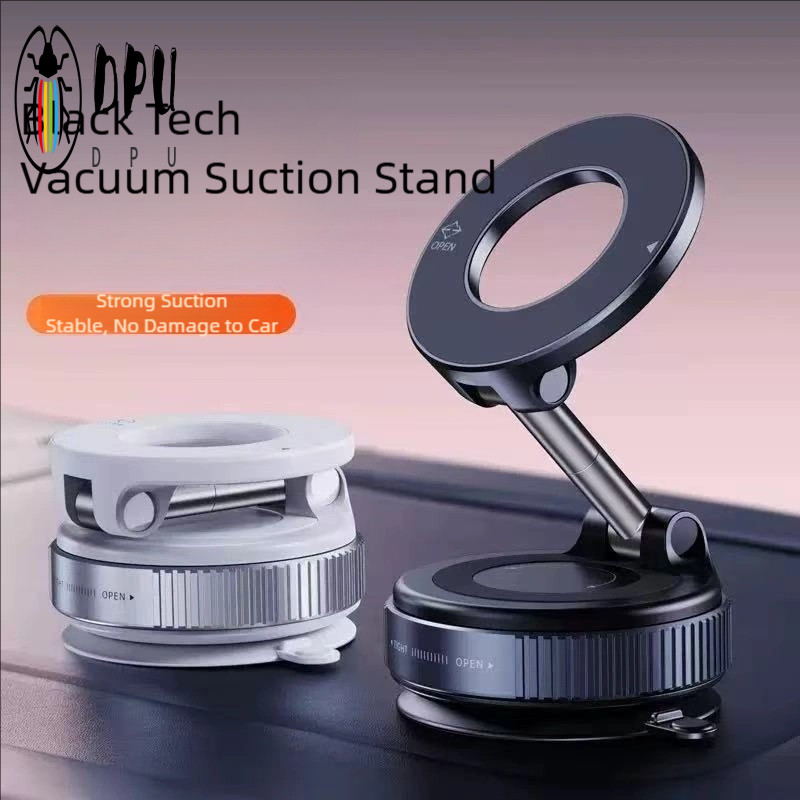 ที่วางโทรศัพท์แม่เหล็กแบบพับได้แบบปรับได้ - 360° หมุนได้ด้วยแม่เหล็ก N52 สําหรับประตูกระจกแดชบอร์ด