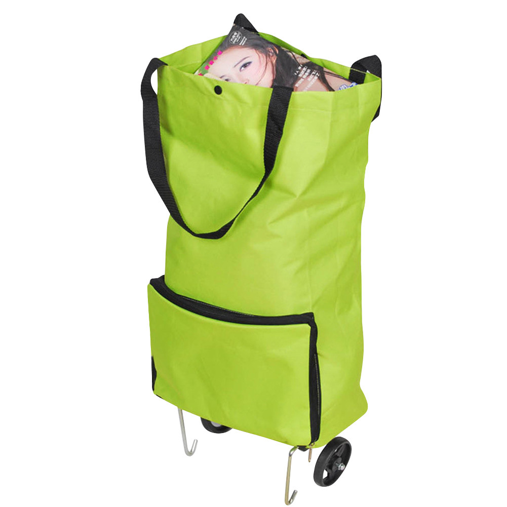 Shopping Grocery Cart Trolley Bag with Wheels Shopping Cart Carry-on Bag Upgrade Shopping Bag Foldin