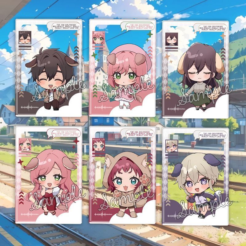 โปร่งใสการ์ด KeyChain ผู้หญิง 100 แฟนรักจริงๆ You Key Chain Hanazono Hakari พวงกุญแจอะคริลิคจี้ของขว