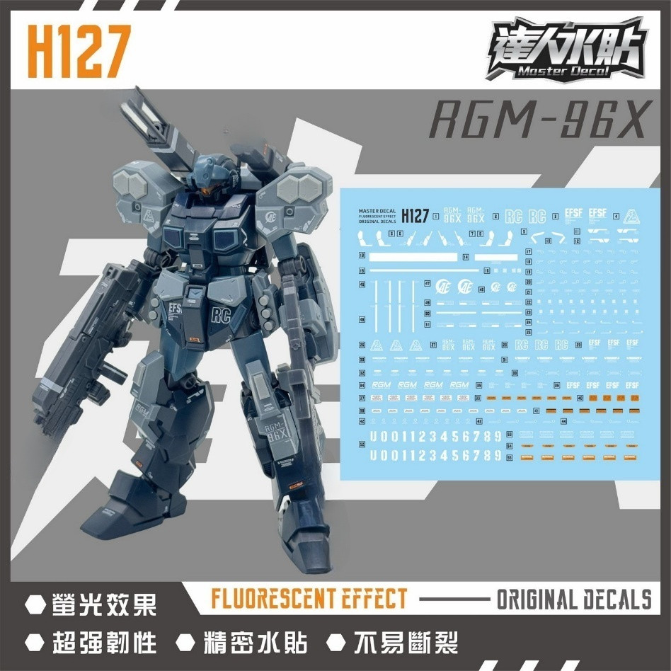 MASTER H127 HG 1/144 HGUC Jesta Cannon สติ๊กเกอร์สไลด์น้ําไม่สติ๊กเกอร์ (ไม่รวมรุ่นหรือฟิกเกอร์)