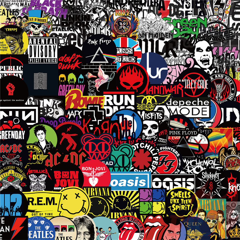 105ชิ้น/เซ็ต ❉ Rock Band Logo Series 02 สติ๊กเกอร์ PET ❉ แฟชั่น DIY สติ๊กเกอร์กันน้ํา Doodle สติ๊กเก