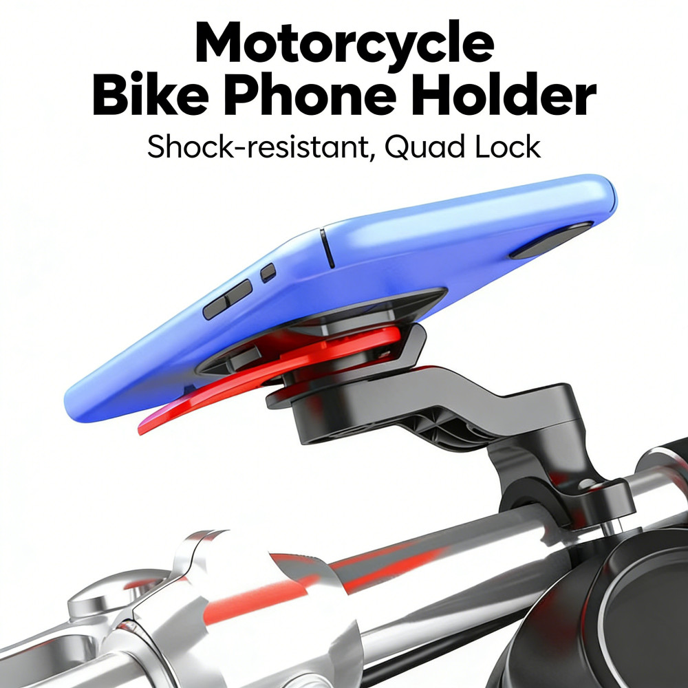 Phone Quad Lock - Mount for Bicycle Mobile Shock-resistant Motorcycle Holder
