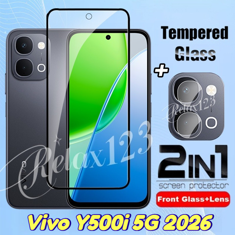 สําหรับ Vivo Y500i 5G 2IN1 Full Screen Protector กระจกนิรภัยสําหรับ Vivo Y500i Y500 Pro VivoY500i VI