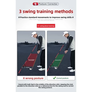 PGM GOLF Alignment Sticks JZQ22 | พับได้ 122ซม. ฝึกแนวสวิง พกง่าย