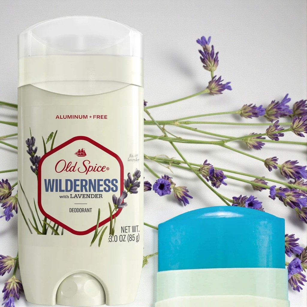 Old Spice Wilderness Deodorant โทนกลิ่นหอมสะอาด สดชื่นกลิ่นลาเวนเดอร์ เหมือนเล่นในสวนดอกไม้ 85 กรัม