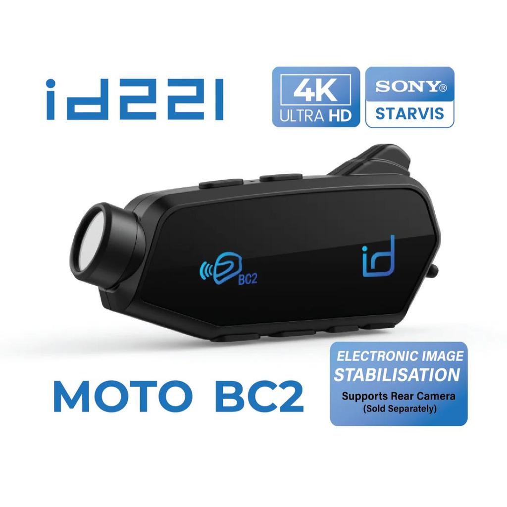 บลูทูธพร้อมกล้อง ยี่ห้อ id221 รุ่น MOTO BC2 ราคาเพียง 6250.- มีกล้องหน้า- หลังพร้อมเมมโมรี่การ์ด 32 GB หูฟัง