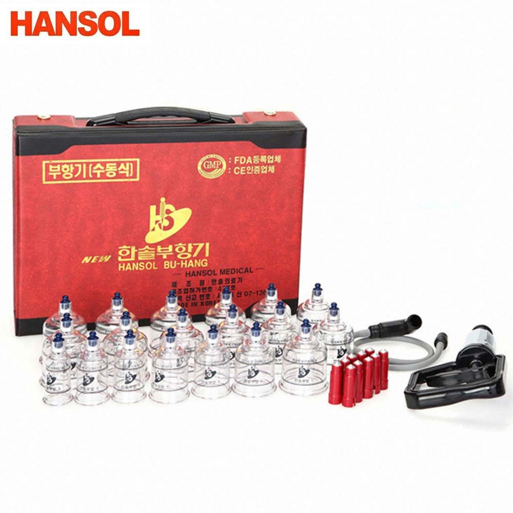 Hansol Buhang Korea 19 Cups Tempered Cupping Body Healthy Messager