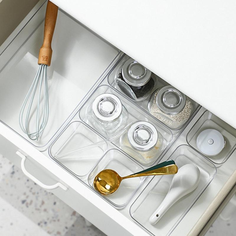 Blossom Bazaar 1PC เดสก์ท็อปลิ้นชัก Organizer กล่องเก็บเครื่องเขียนพลาสติกแต่งหน้ากล่องเก็บโปร่งใส BB